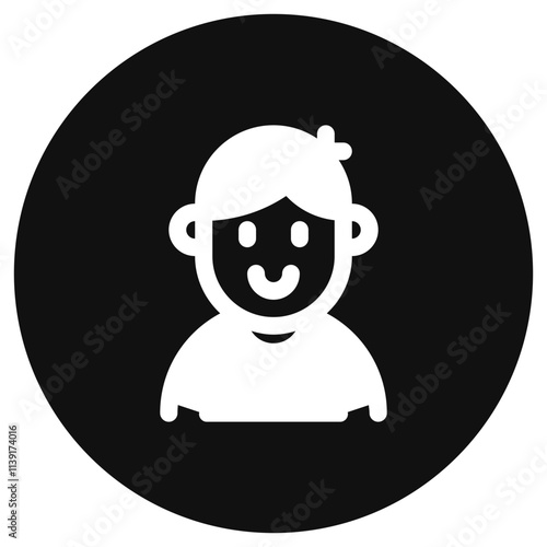 Editable person boy wearing t-shirt avatar vector icon. User, profile, identity, persona. Part of a big icon set family. Perfect for web and app interfaces, presentations, infographics, etc
