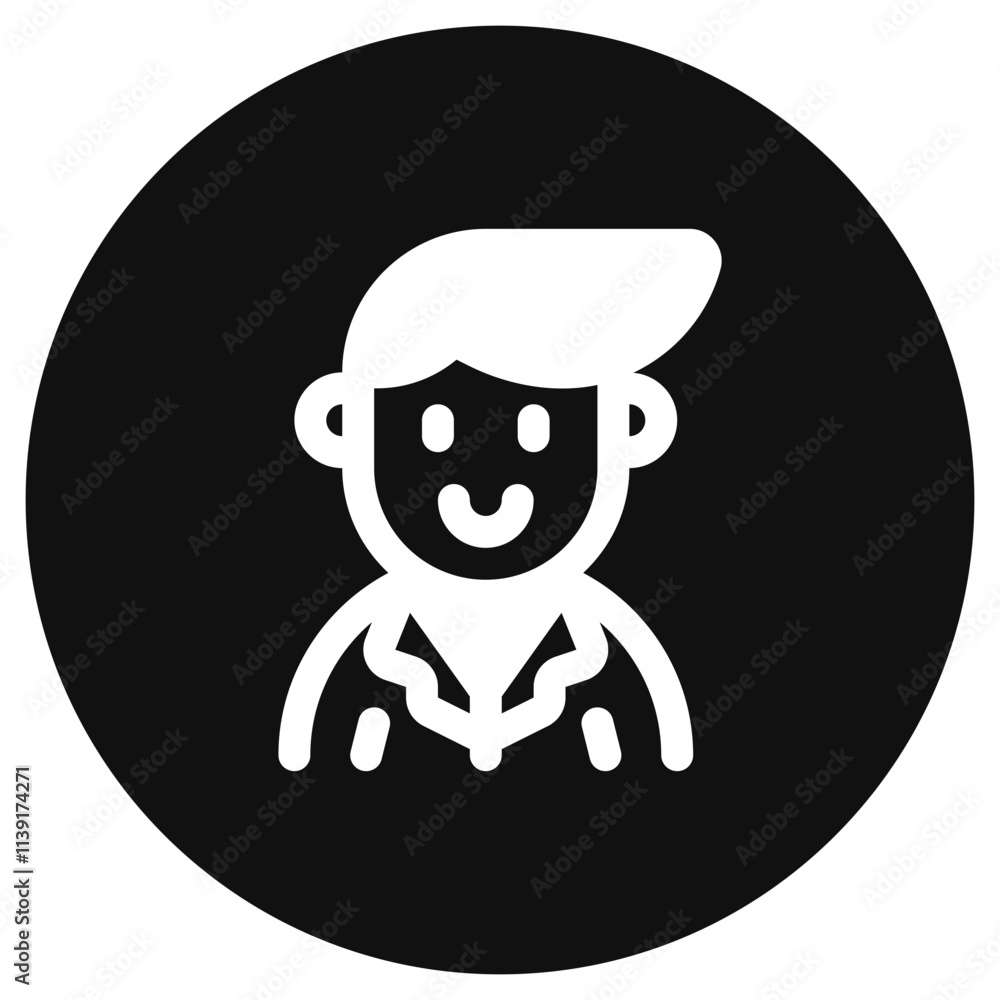 Editable business person with side comb hair avatar vector icon. User, profile, identity, persona. Part of a big icon set family. Perfect for web and app interfaces, presentations, infographics, etc Editable business person with side comb hair avatar vector icon. User, profile, identity, persona. Part of a big icon set family. Perfect for web and app interfaces, presentations, infographics, etc