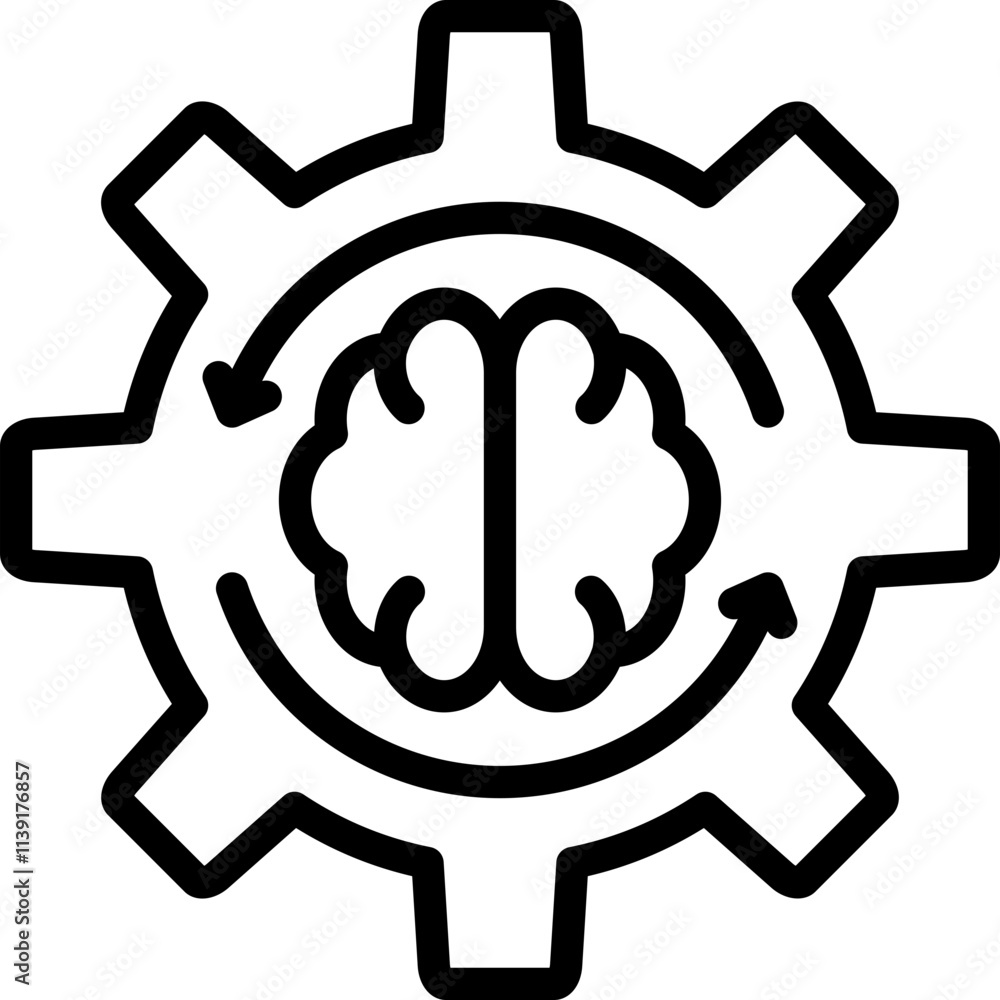 generative ai icon illustration design with outline generative ai icon illustration design with outline