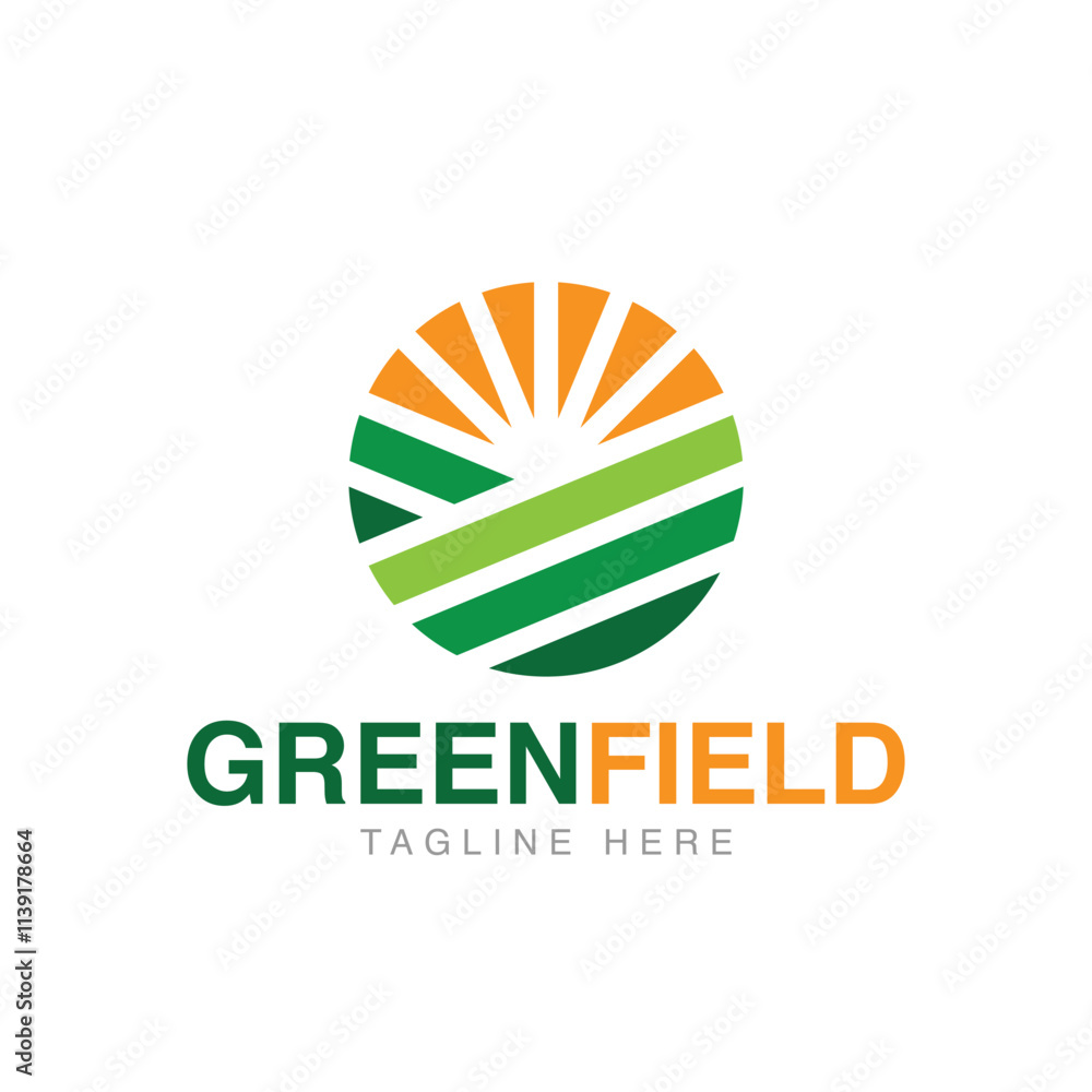 Green Field Logo, Simple, Professional Green Field Logo, Simple, Professional