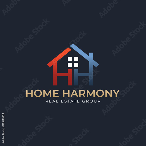 Real Estate Double H Initial Logo