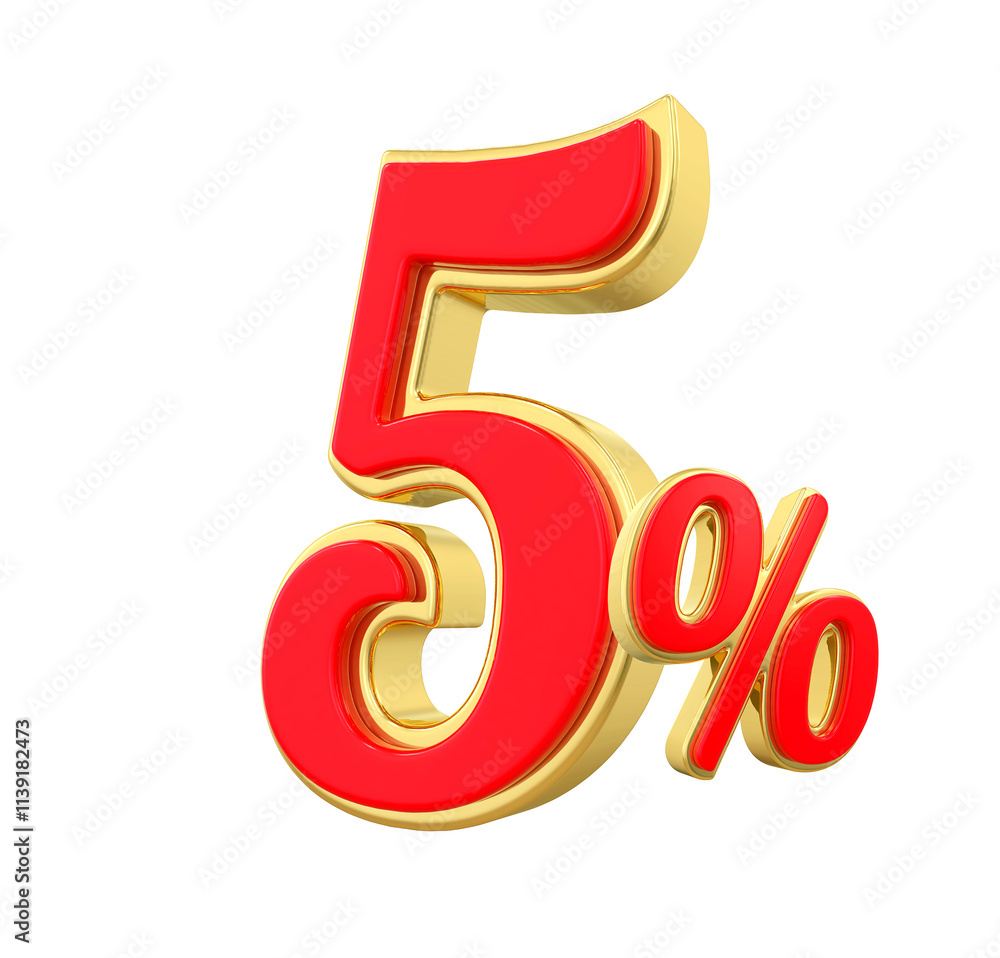5 Percent Red offer in 3d 5 Percent Red offer in 3d