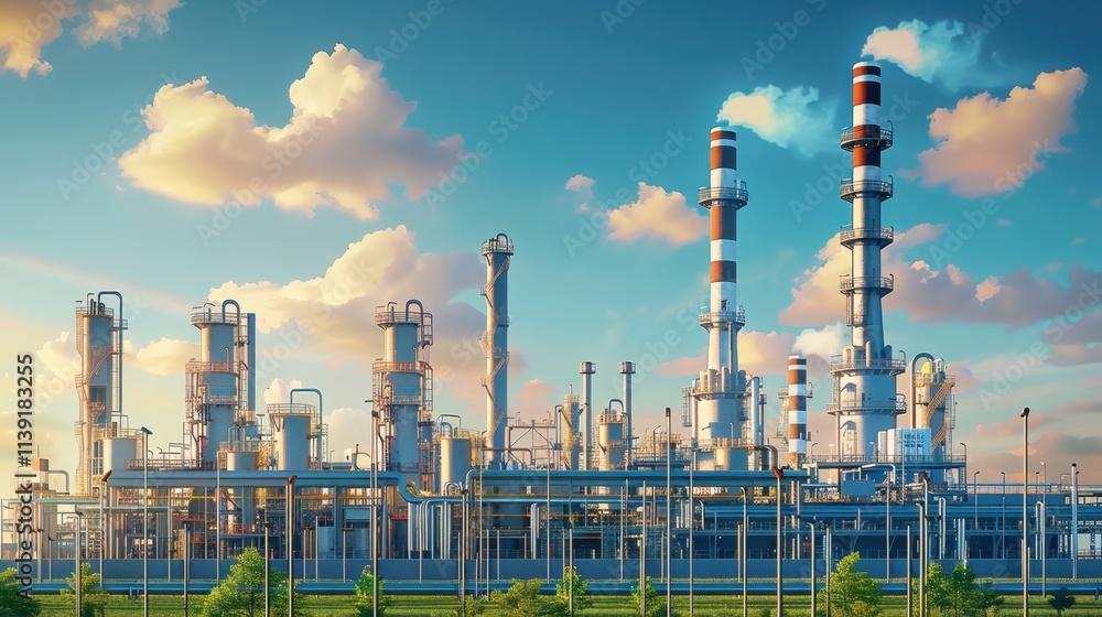 Fototapeta premium Industrial gas storage facility