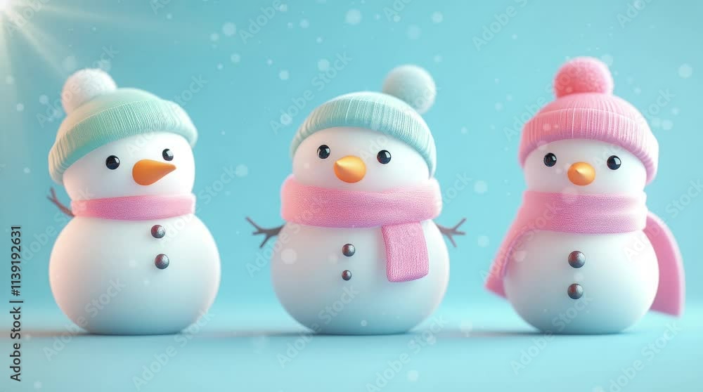 cute snowman. Virtual 4K video animation background with looping time lapse with very smooth graphics. cute snowman. Virtual 4K video animation background with looping time lapse with very smooth graphics.