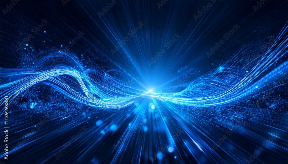Abstract Blue Light Waves Abstract Blue Light Waves