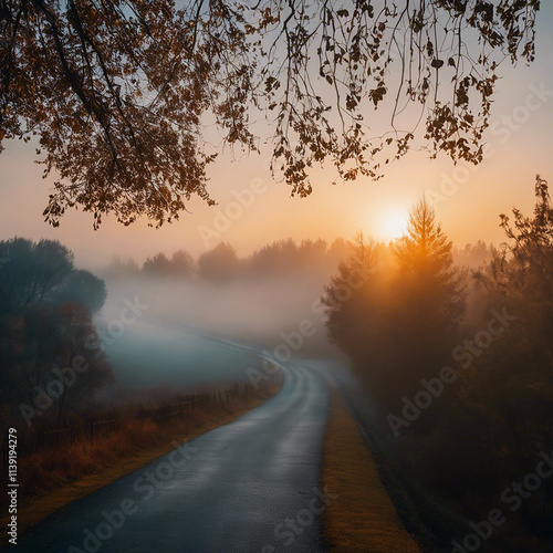 morning in the forest, forest, tree, nature, fog, landscape, 