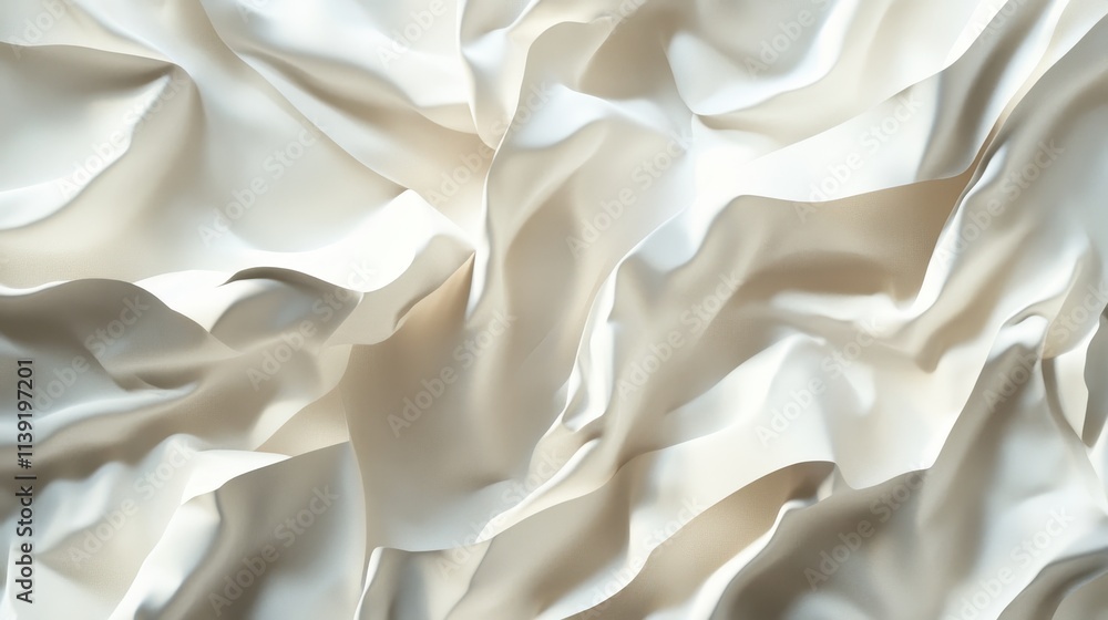 Textured Soft Fabric Surface with Elegant Natural Folds and Creases Textured Soft Fabric Surface with Elegant Natural Folds and Creases