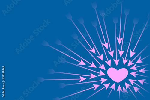 abstract background, flat design heart shape element, romance story, vector shape easy to edit