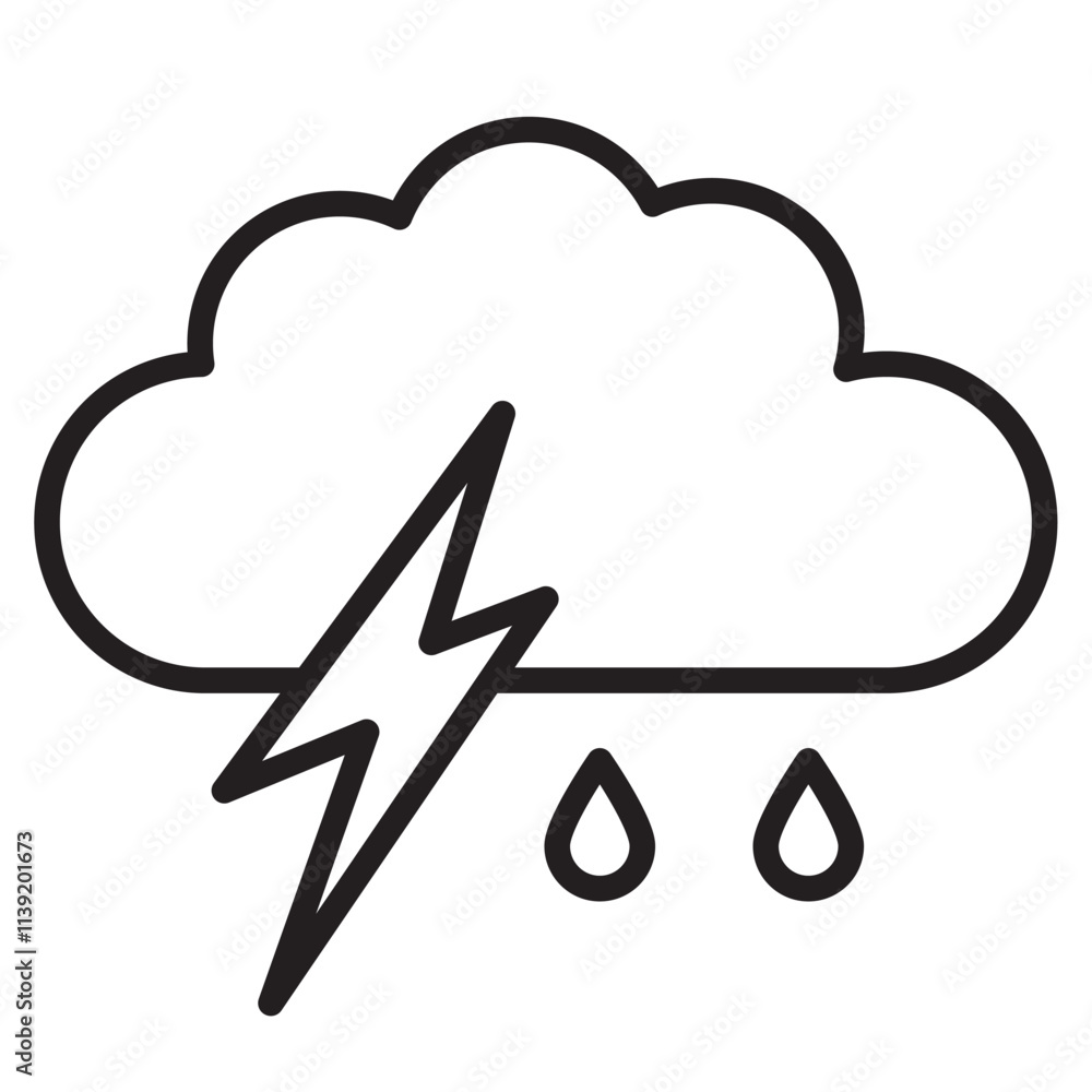 thunderbolt cloud weather icon thunderbolt cloud weather icon