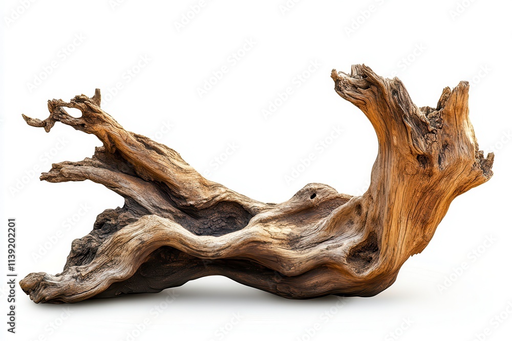 Ancient Dead Tree Trunk Isolated on White Background Showcasing Natural Texture and Form. Generative AI Ancient Dead Tree Trunk Isolated on White Background Showcasing Natural Texture and Form. Generative AI