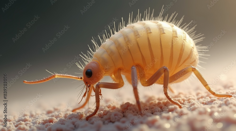 Highly Detailed 3D Rendering of a Realistic House Dust Mite Highly Detailed 3D Rendering of a Realistic House Dust Mite