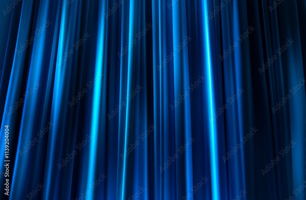Smooth, deep blue fabric drapes elegantly. Smooth, deep blue fabric drapes elegantly.