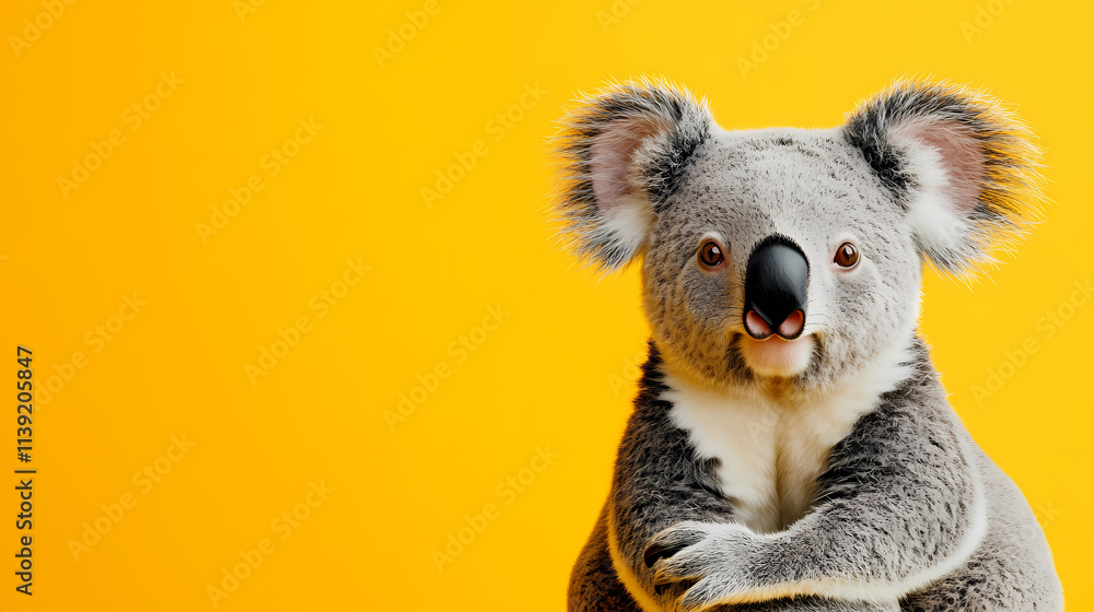 Obraz premium Close-up of a cute sitting koala