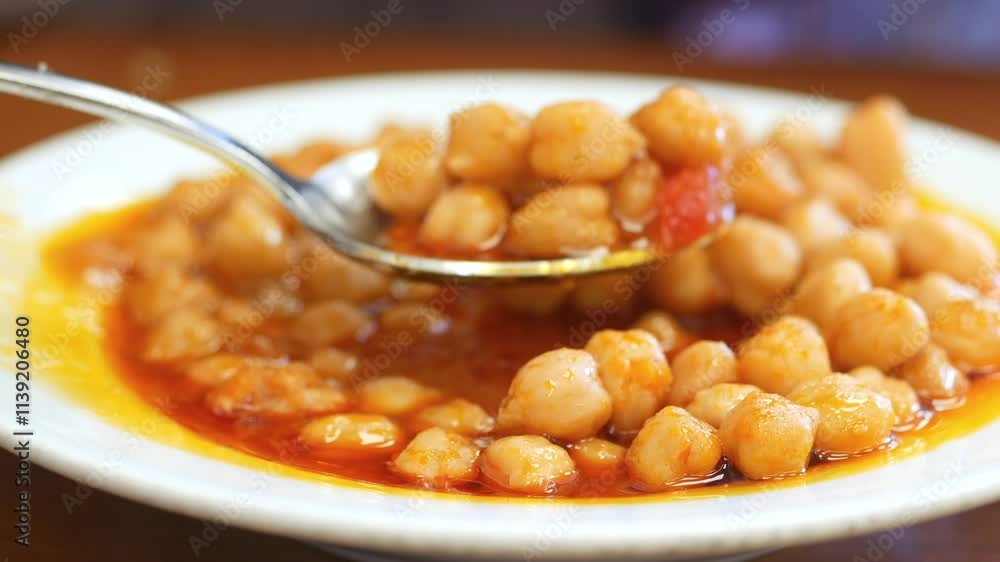 Enjoy a Bowl of Delicious and Spicy Chickpeas, Perfect for Any Meal Enjoy a Bowl of Delicious and Spicy Chickpeas, Perfect for Any Meal