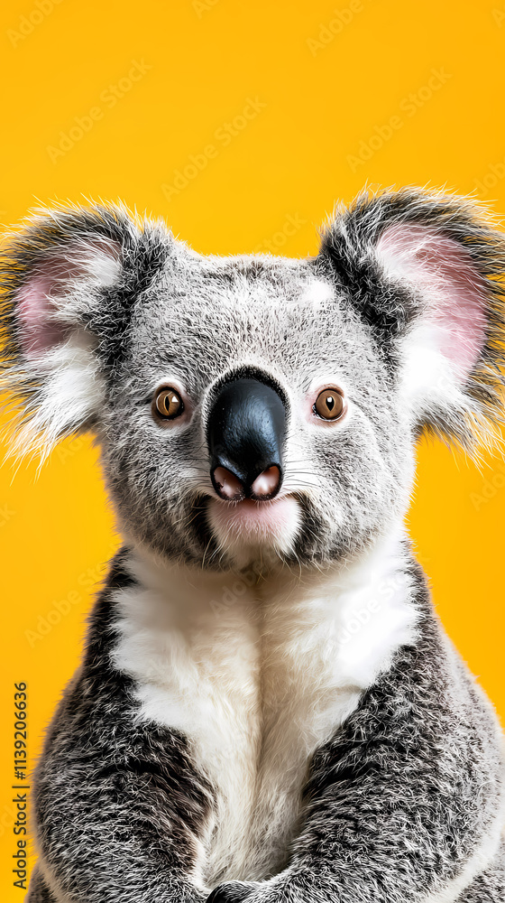 Fototapeta premium Close-up of a cute sitting koala