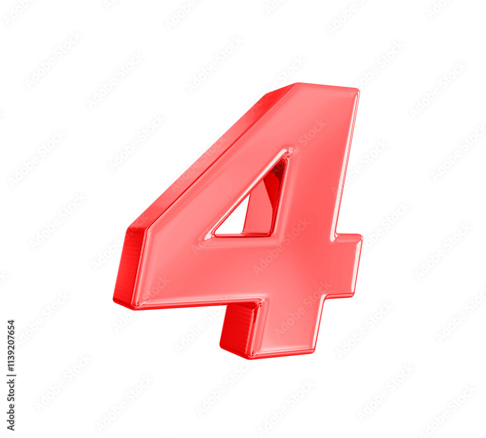 Red Number 4 Red Number 4