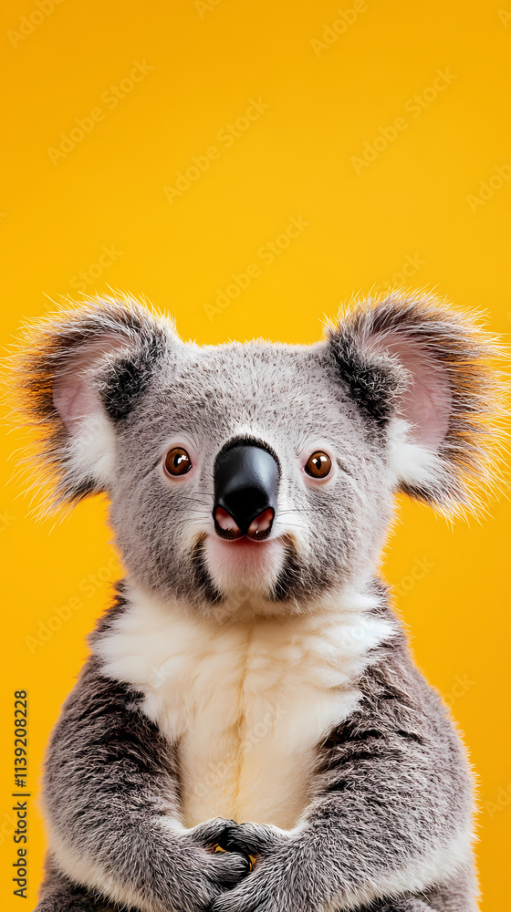 Fototapeta premium Close-up of a cute sitting koala