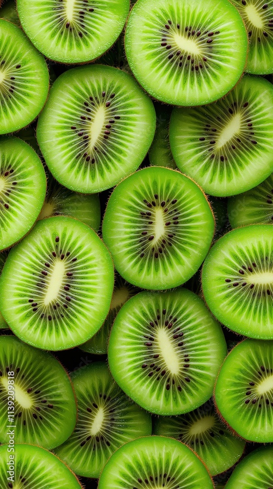 Fresh kiwi fruit slices kitchen table food natural light close-up Fresh kiwi fruit slices kitchen table food natural light close-up