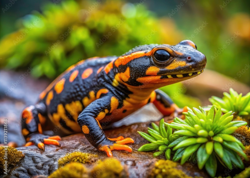 Kaiser's Spotted Newt Close Up Drone Photography - High Resolution Amphibian Image Kaiser's Spotted Newt Close Up Drone Photography - High Resolution Amphibian Image