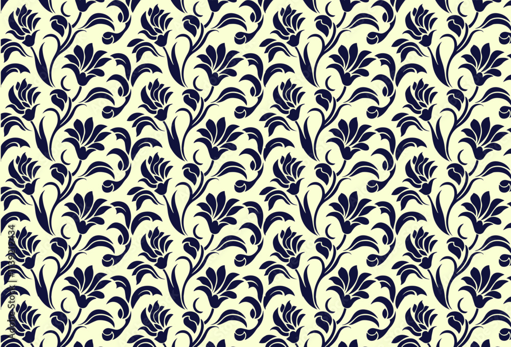 seamless floral pattern with leaves seamless floral pattern with leaves