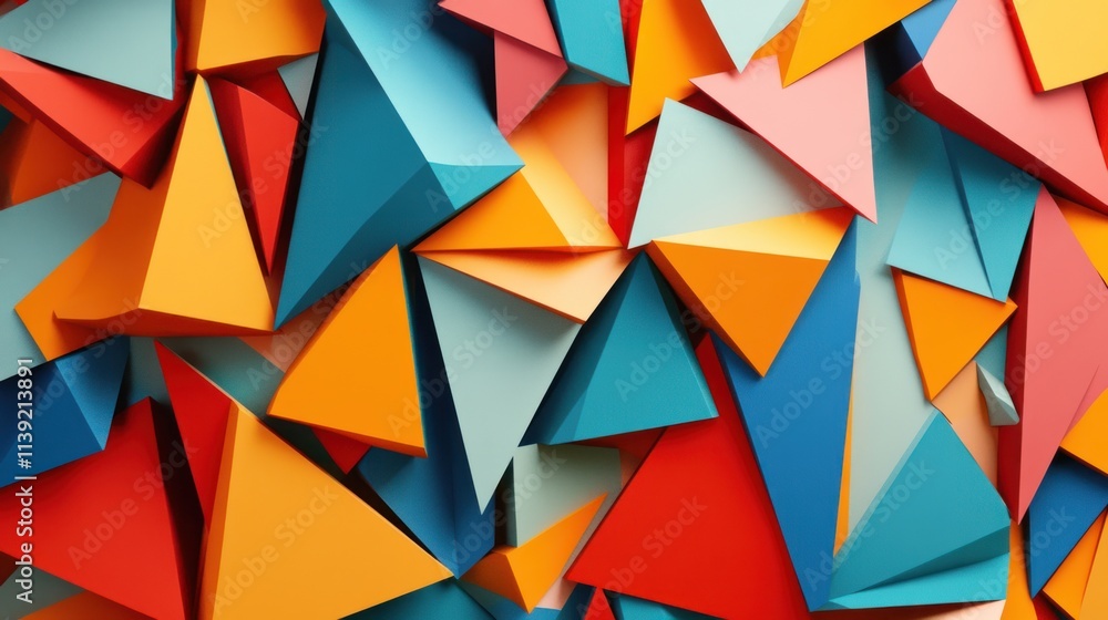 Abstract Colorful Triangles Geometric Background Abstract Colorful Triangles Geometric Background