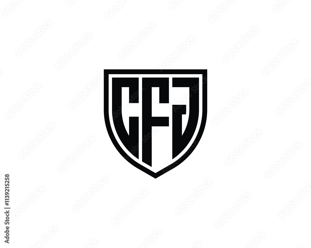 CFJ logo design vector template. CFJ CFJ logo design vector template. CFJ