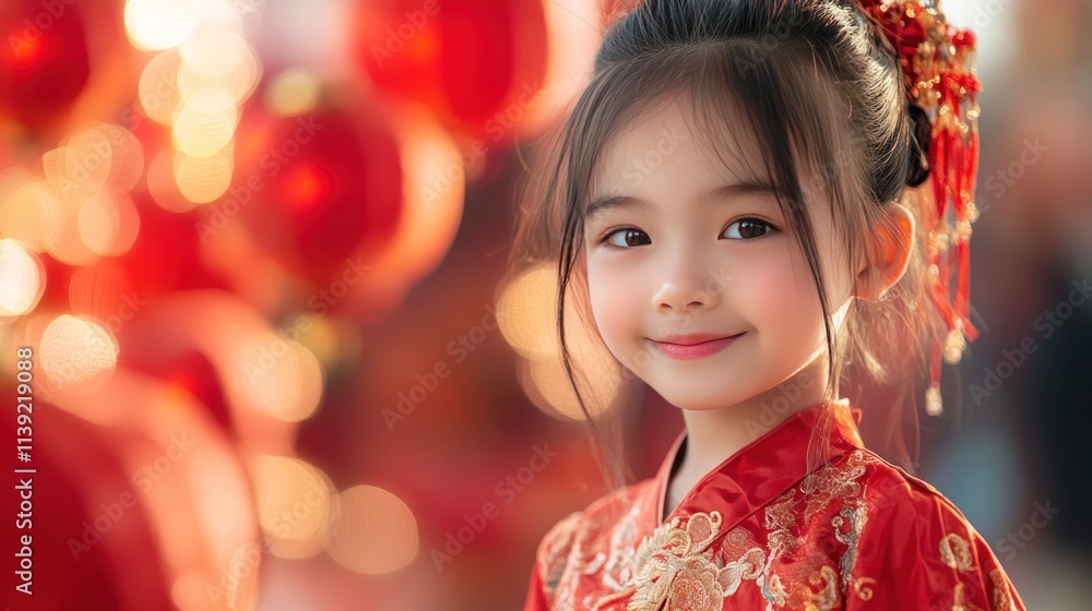 Children in traditional red attire marching in a Chinese New Year parade, holding red lanterns, joyful smiles, festive atmosphere Children in traditional red attire marching in a Chinese New Year parade, holding red lanterns, joyful smiles, festive atmosphere