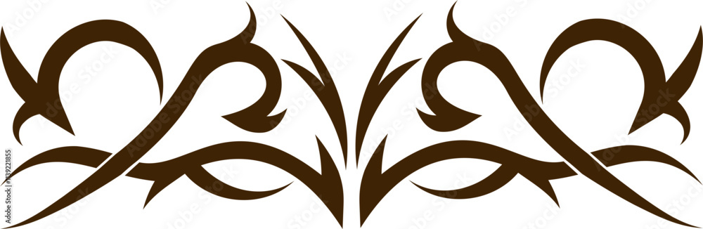 Obraz premium Tribal Tattoo Element in Celtic Gothic Pattern. Vector Illustration Design