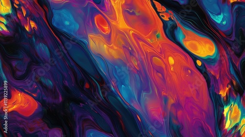Energetic abstract patterns in vivid display