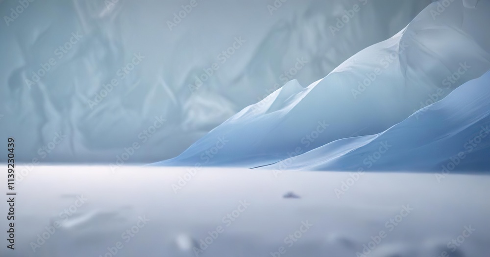 Fototapeta premium Soft blues and whites blended with subtle gradients on a smooth canvas, artistic balance , soft blues