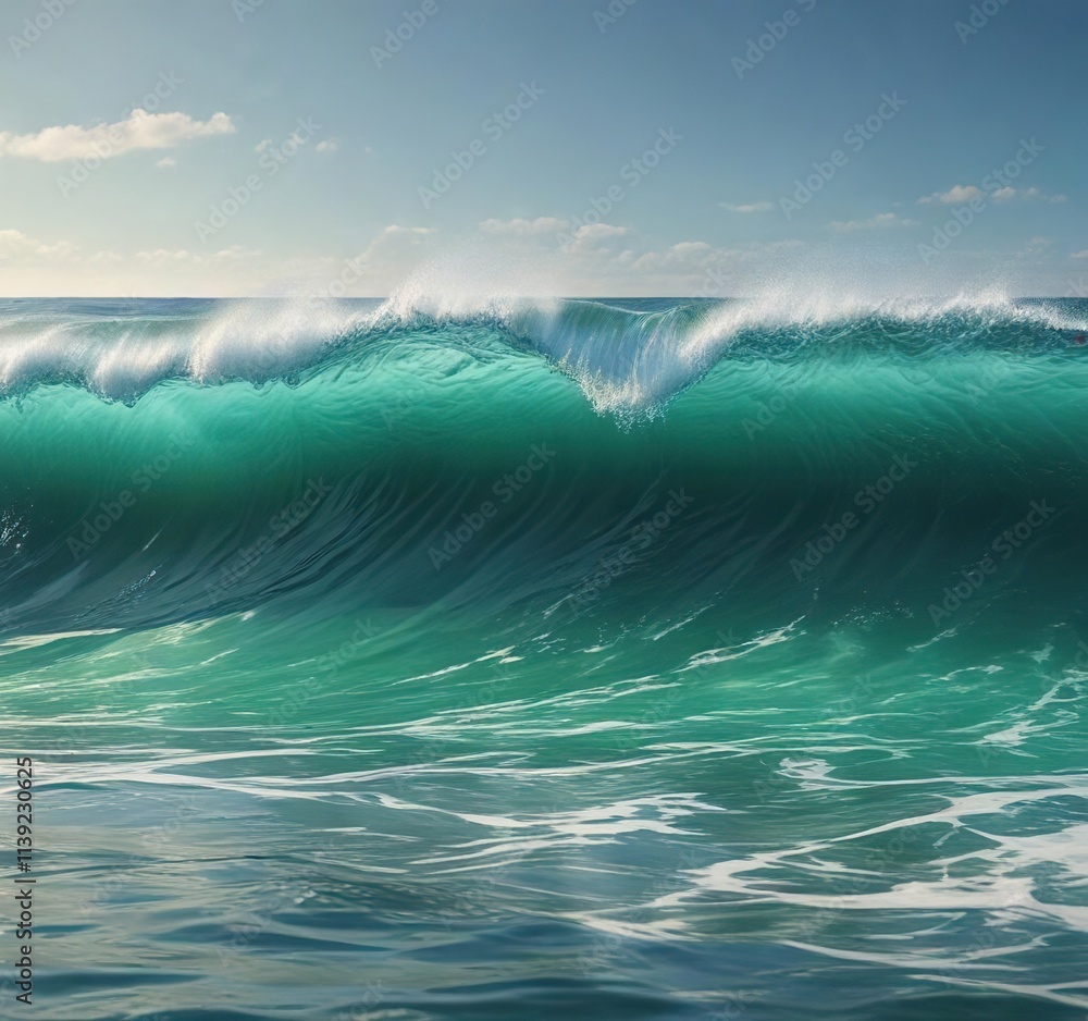 Soft ocean waves on a calm abstract background with shades of green and blue hues , gradient, calming atmosphere Soft ocean waves on a calm abstract background with shades of green and blue hues , gradient, calming atmosphere