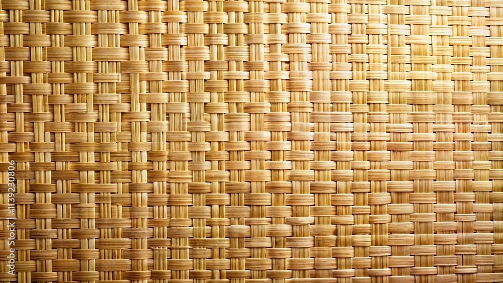 Woven texture of natural light brown reeds, intricate and detailed pattern, ideal for background or design element. Woven texture of natural light brown reeds, intricate and detailed pattern, ideal for background or design element.