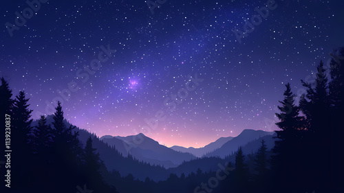Astrological composition with empty starry sky for zodiac sign symbol. Arcane. Illustration
