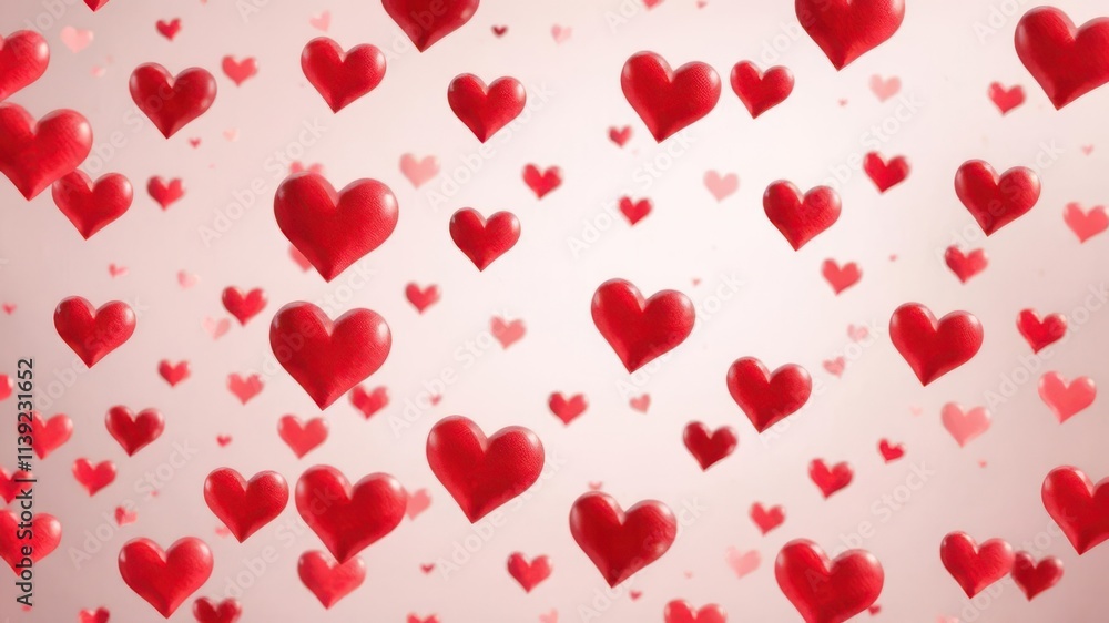 Falling hearts on transparent background, romantic Valentine's Day design, lovely, adorable Falling hearts on transparent background, romantic Valentine's Day design, lovely, adorable