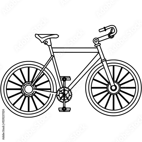 bicycle on a white