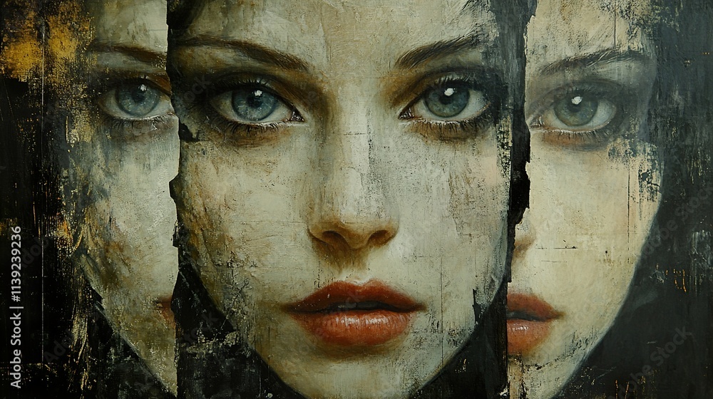 Triptych Portrait: An Enigmatic Gaze Triptych Portrait: An Enigmatic Gaze