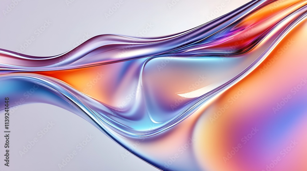 Colorful Abstract Wave Gradient Design with Smooth Silky and Fluid Textures : Generative AI Colorful Abstract Wave Gradient Design with Smooth Silky and Fluid Textures : Generative AI