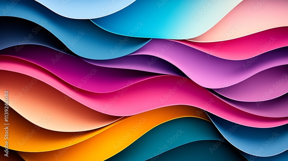 custom made wallpaper toronto digitalVivid layers of colorful shapes create a dynamic abstract design perfect for modern art enthusiasts and creatives : Generative AI