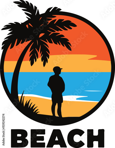 Retro Beach Vibes T-Shirt Design"