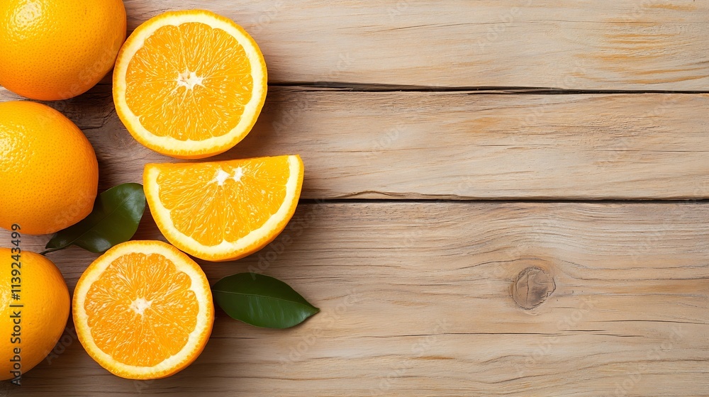 Fresh Citrus Oranges on Rustic Wooden Table with Leaves Perfect for Organic Food and Vitamin C Themes : Generative AI Fresh Citrus Oranges on Rustic Wooden Table with Leaves Perfect for Organic Food and Vitamin C Themes : Generative AI
