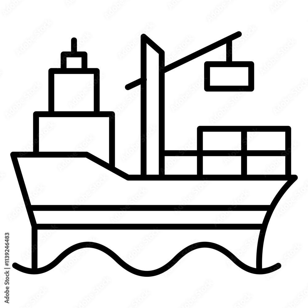 cargo ship icon cargo ship icon