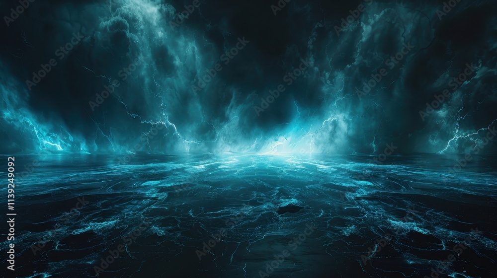 The abstract storm brings a beautiful light show. Dark clouds and rain add to the intense scene. The abstract storm brings a beautiful light show. Dark clouds and rain add to the intense scene.