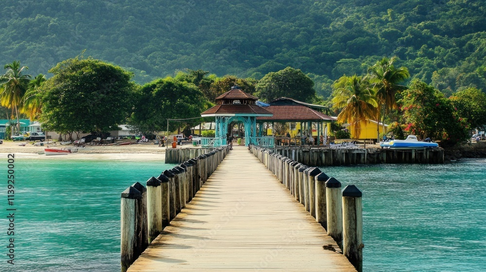 Serene Pier Paradise: Tropical Island Getaway Serene Pier Paradise: Tropical Island Getaway