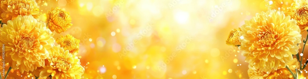 Yellow chrysanthemums with bokeh background. Yellow chrysanthemums with bokeh background.