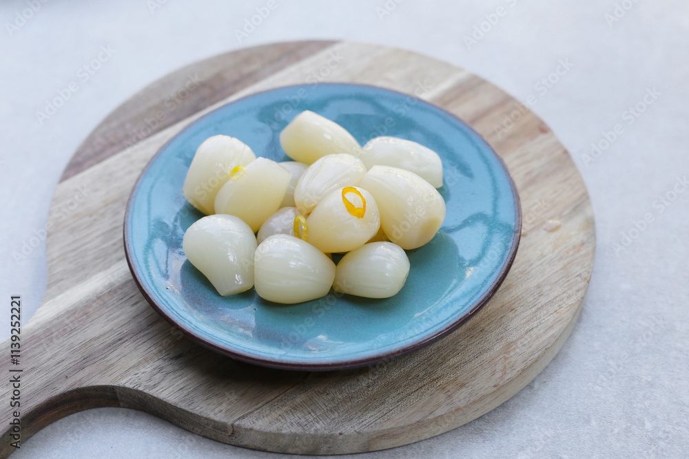 Pickled Scallion, Pickled Japanese leek bulbs Pickled Scallion, Pickled Japanese leek bulbs