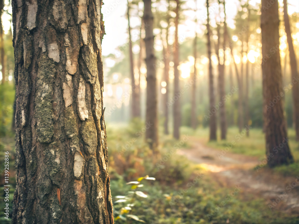 Fototapeta premium autumn in the forest. forest, tree, nature, wood, trees, landscape, pine, green, park, woods, autumn, spring, grass, trunk, birch, plant, season, outdoors, woodland, leaves, summer, leaf, bark, path, 