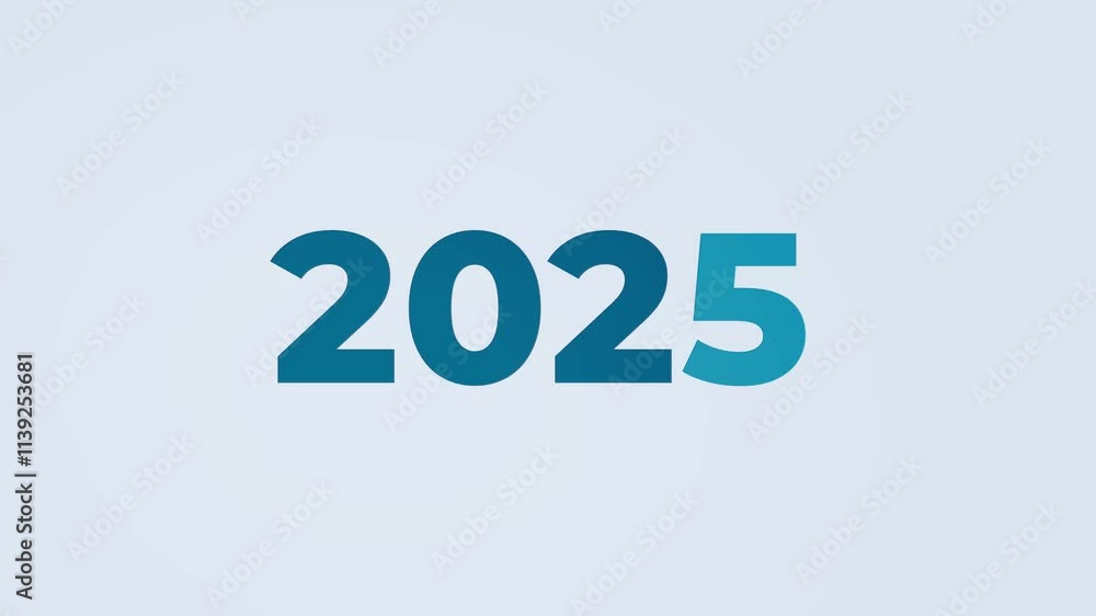 Happy New Year 2025, 2024 to 2025 transition with peel effect animation Happy New Year 2025, 2024 to 2025 transition with peel effect animation