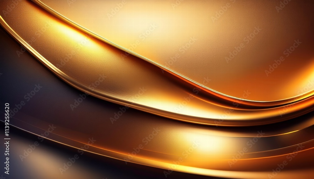Fototapeta premium Golden Abstract Waves 