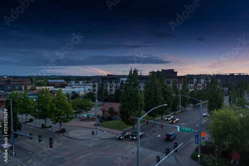 Downtown Kent Station at Sunset