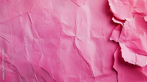 Wallpaper Mural Bright pink paper texture background with subtle folds and crinkles, featuring rich color saturation and a soft, uniform surface ideal for creative design backdrops Torontodigital.ca